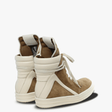 Brown shoes, back view