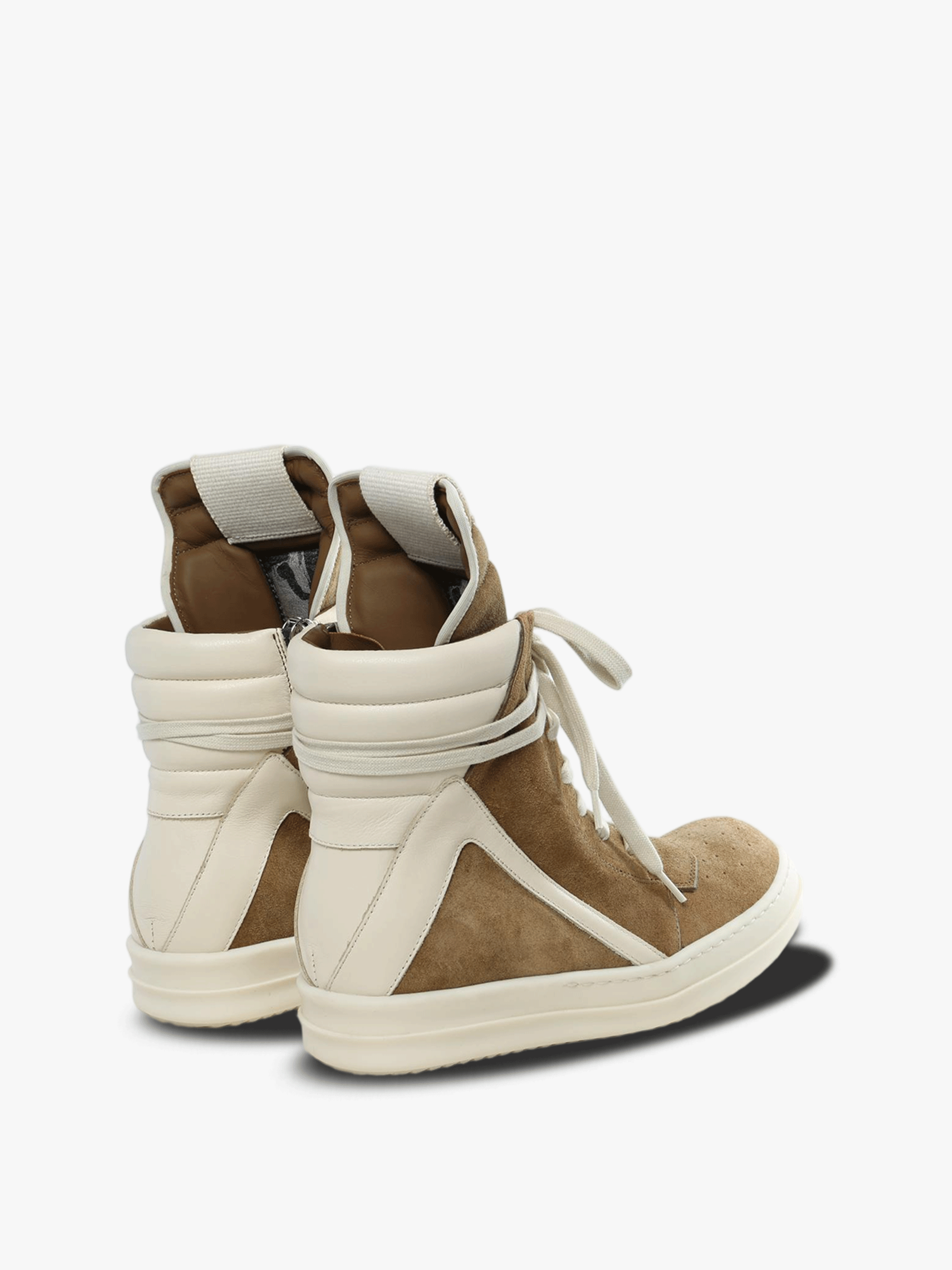 Brown shoes, back view