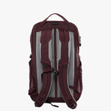 Burgundy bag, back view