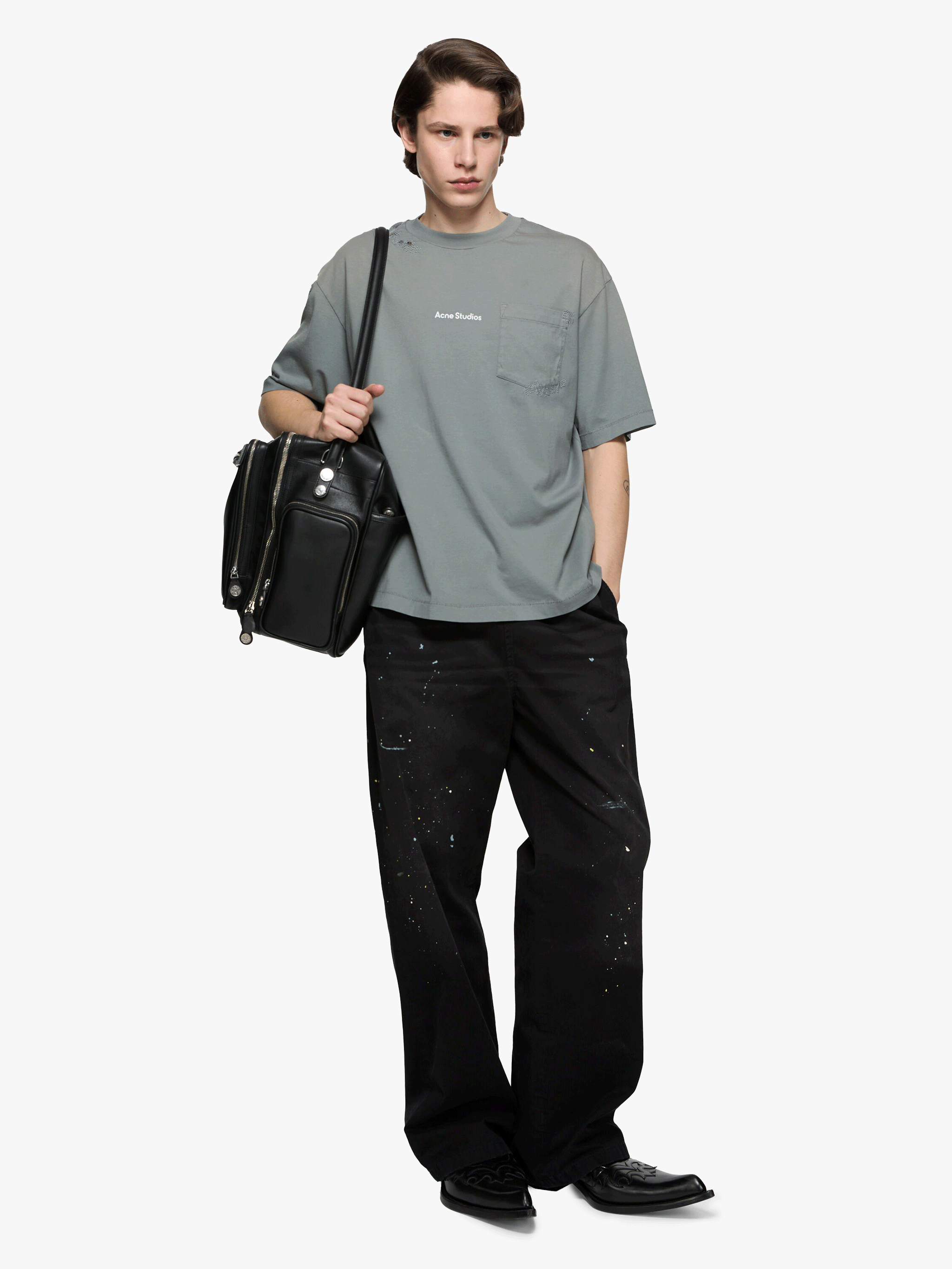 Black jeans, full body view