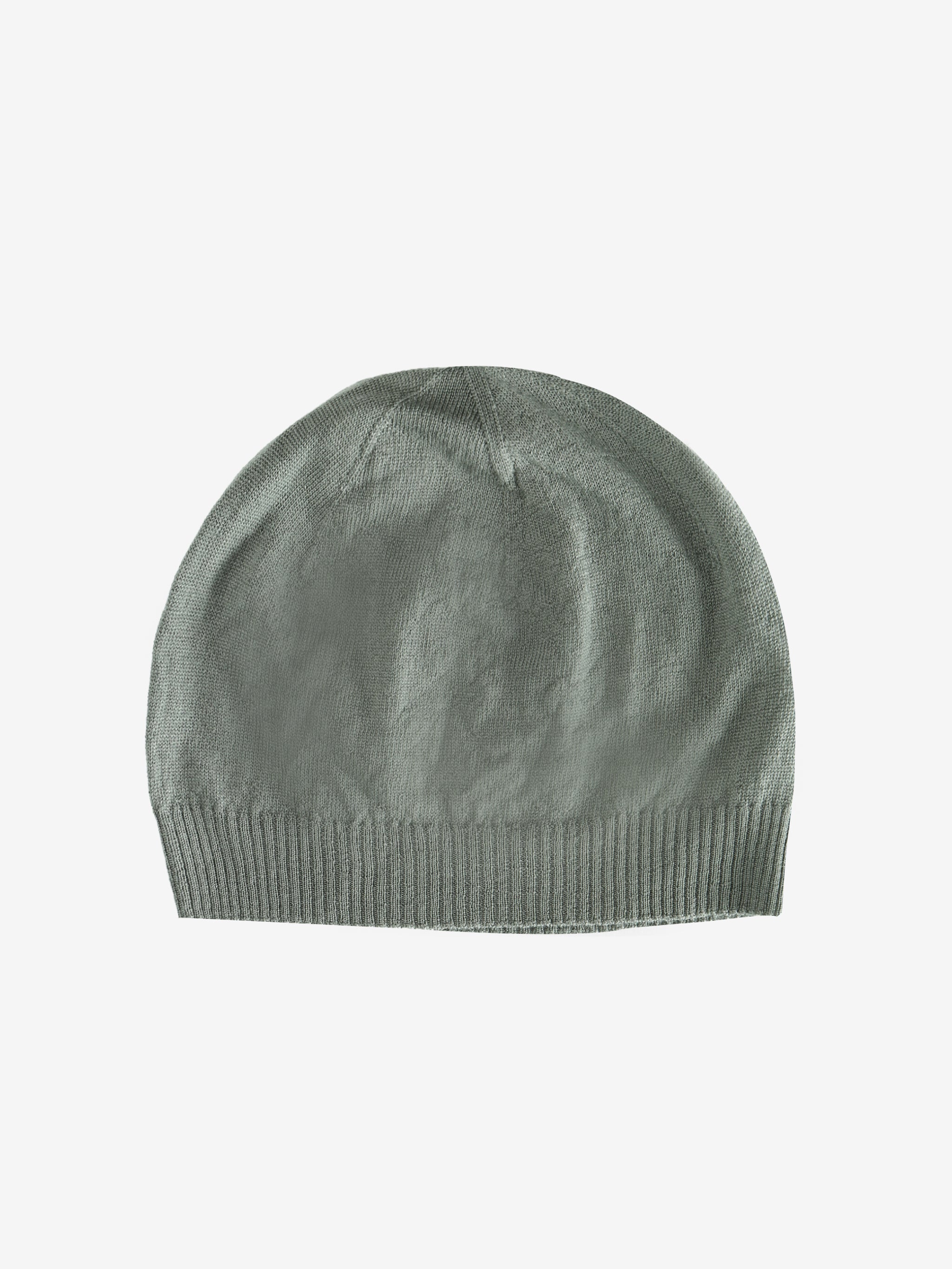 Tan knit beanie,front view