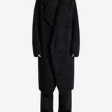 Black knitwear, full body view