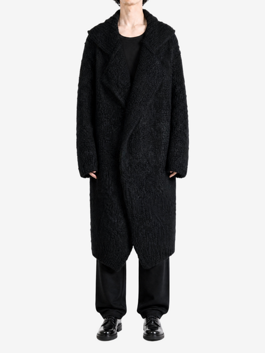 Black knitwear, full body view