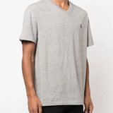 Grey T-shirt worn by a person, showing the T-shirt's fit