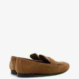 Tan shoes, side view