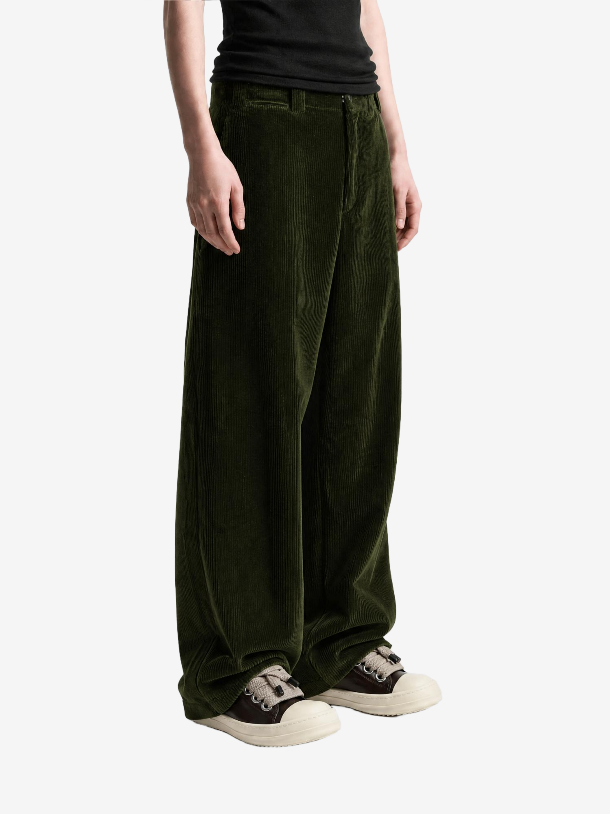 Green pants, front view