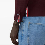 Burgundy knitwear, front view