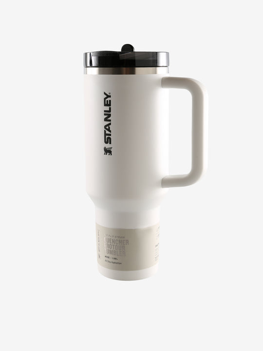 White tumbler, front view