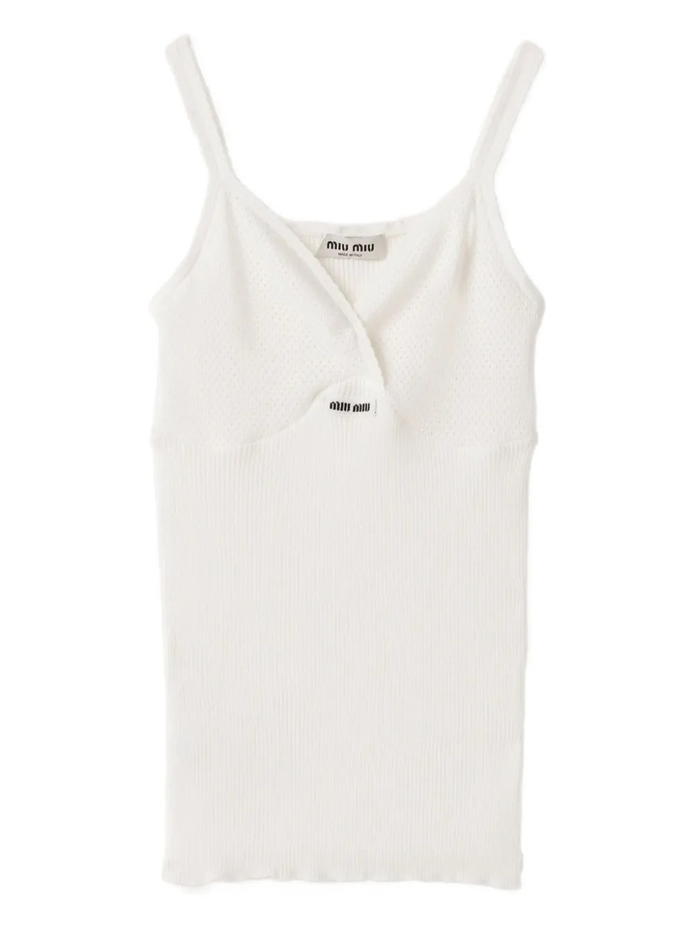 White knitwear, front view