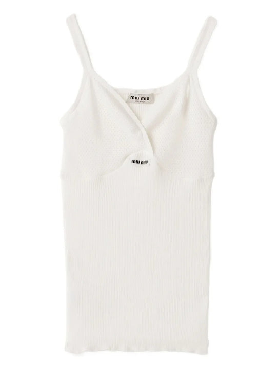 White knitwear, front view