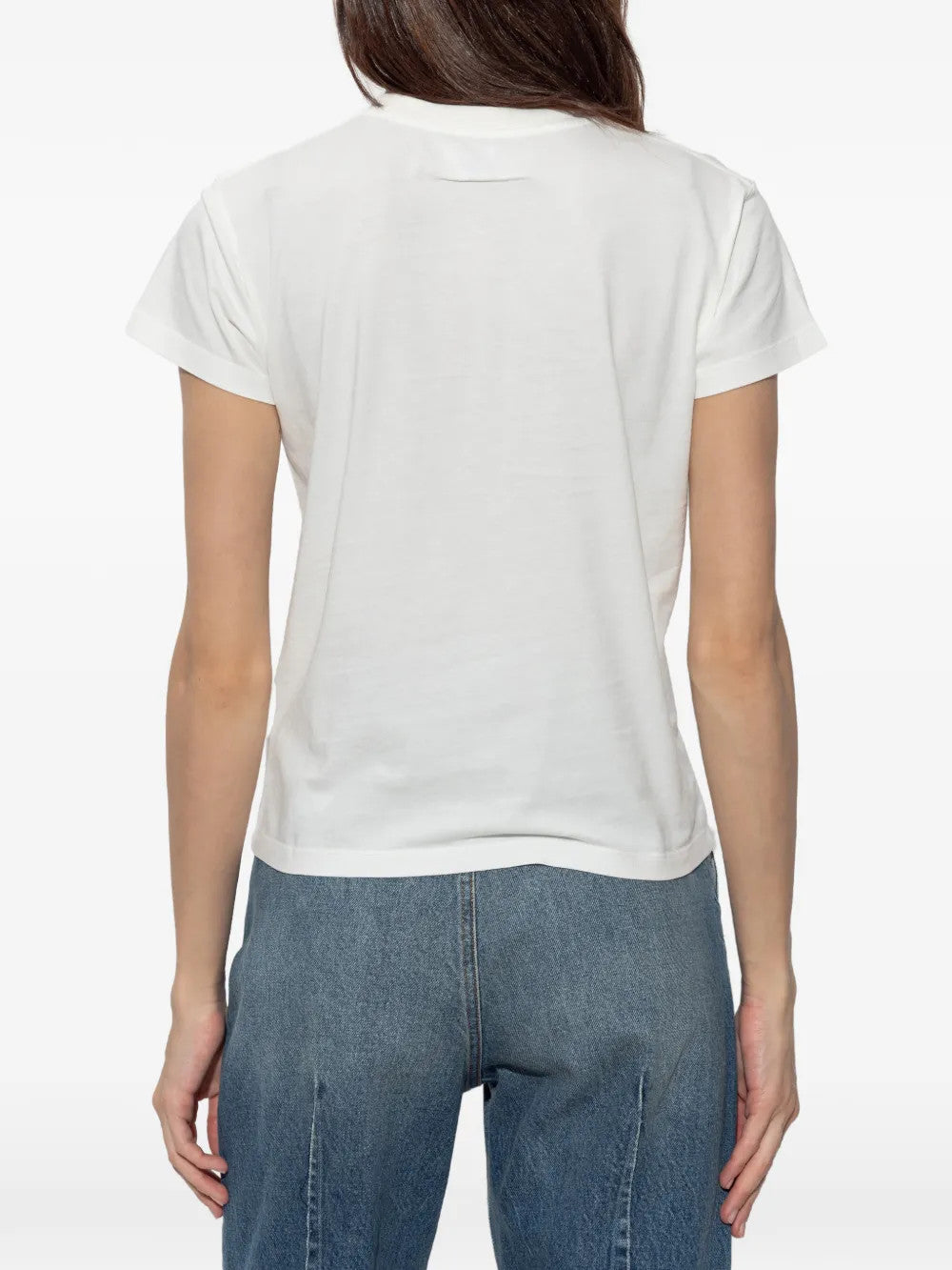 White t-shirt, full body view