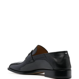 Black loafers,back view