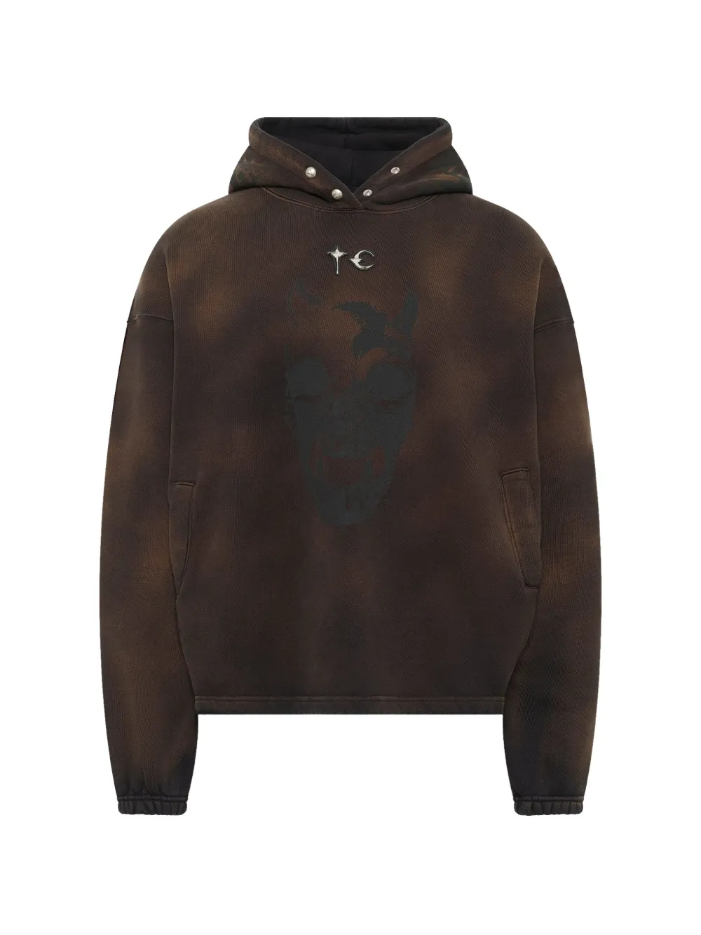 Brown hoodie, front view
