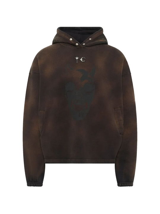 Brown hoodie, front view