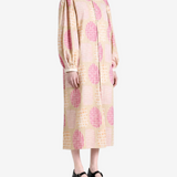 Tan dress, full body view