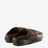 Brown shoes, back view