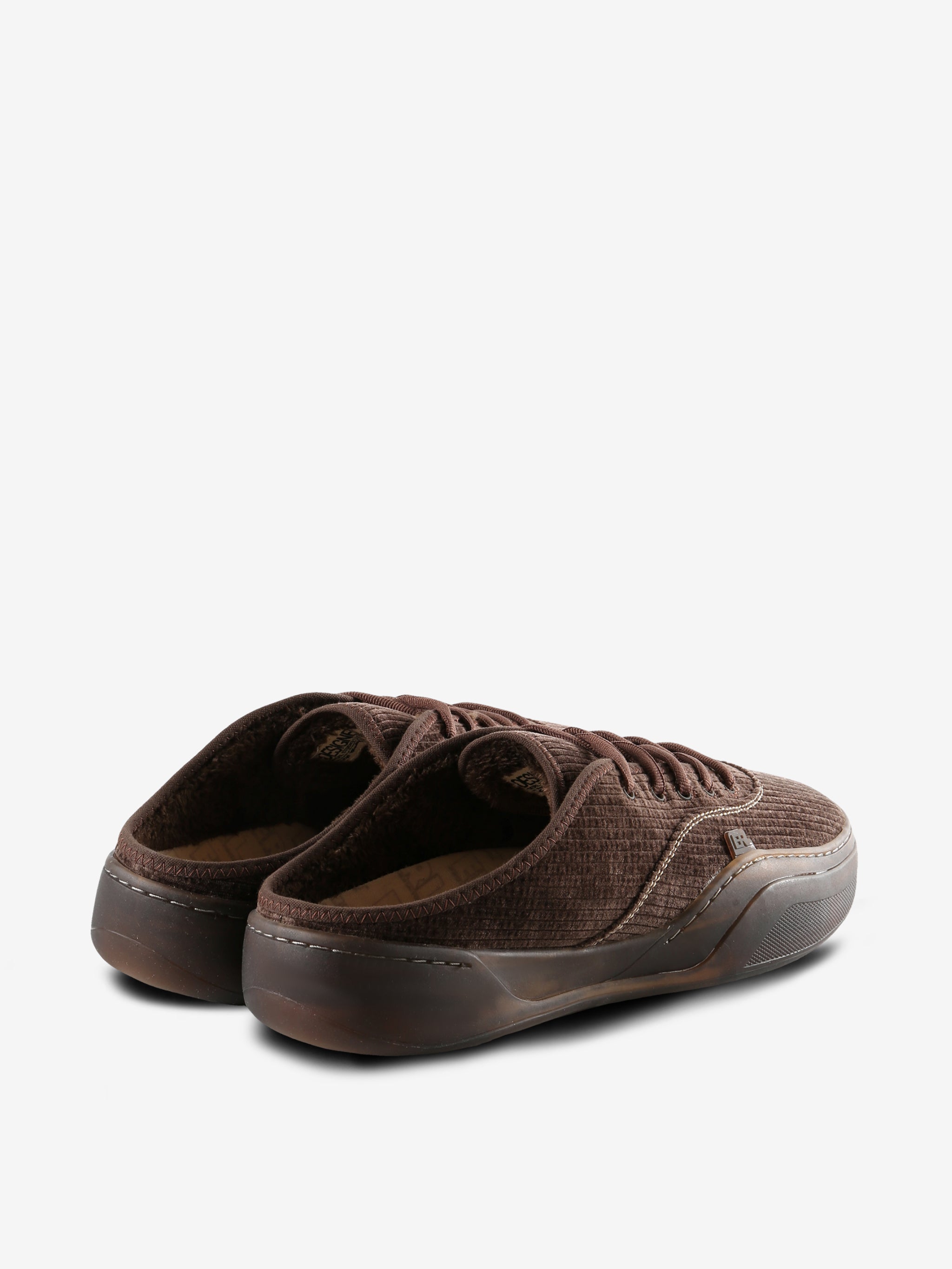 Brown shoes, back view