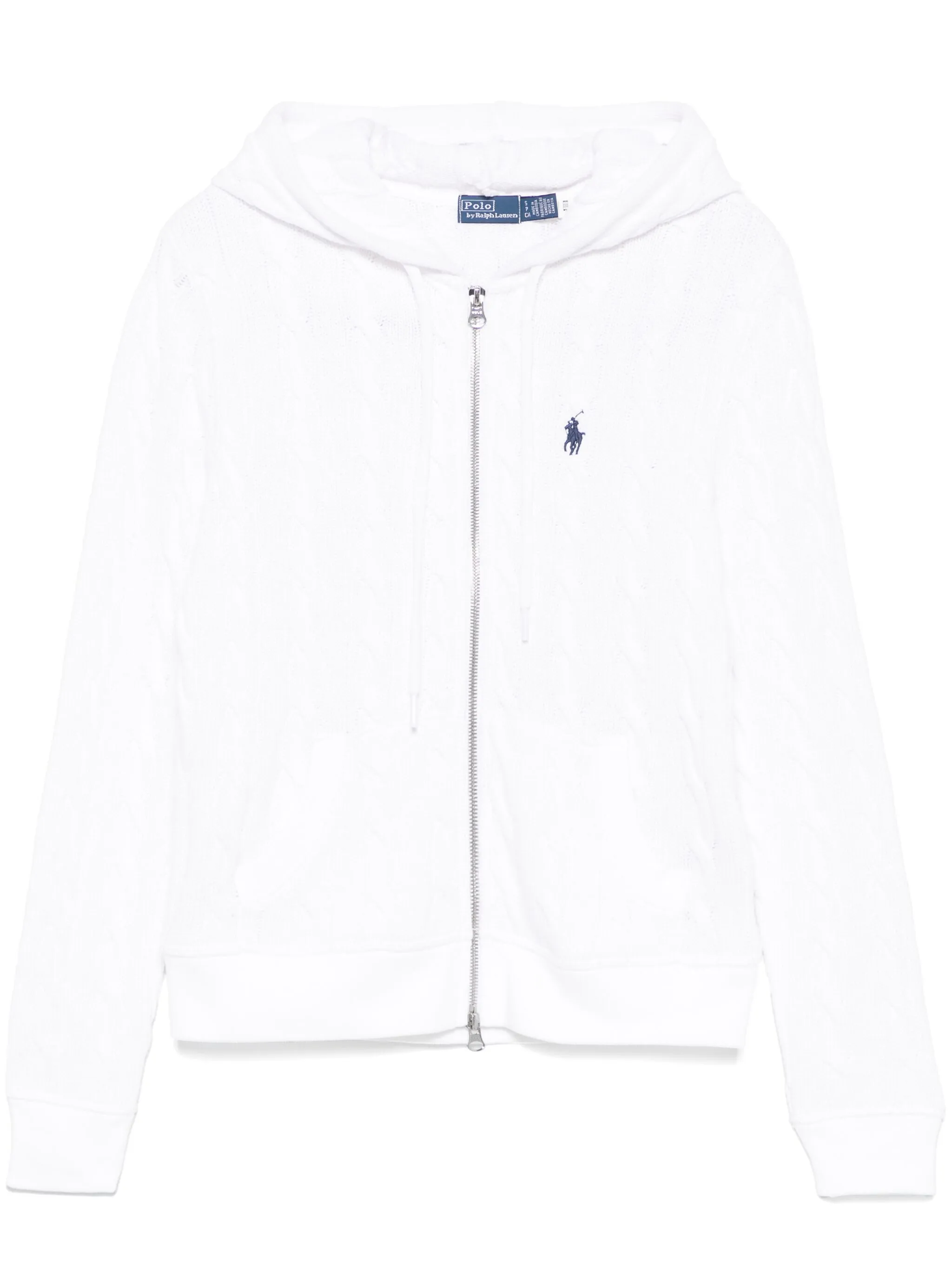 White hoodie, front view