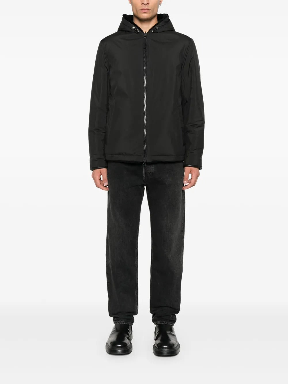 Black jacket, full body view