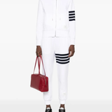 White pants, full body view