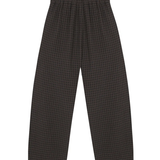 Brown pants, back view