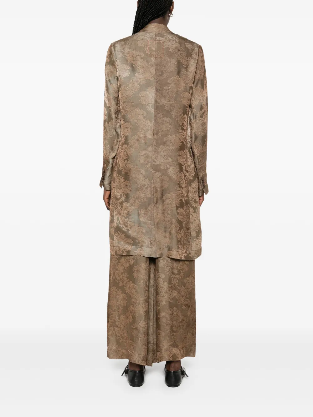 Brown coat,full body view