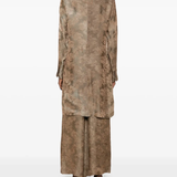 Brown coat,full body view