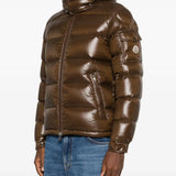 Brown jacket worn by a person, showing the jacket fit