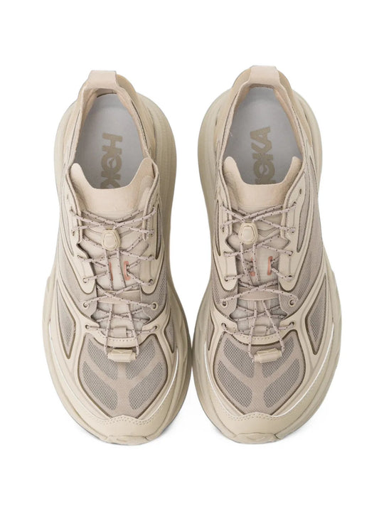 Tan shoes, front view