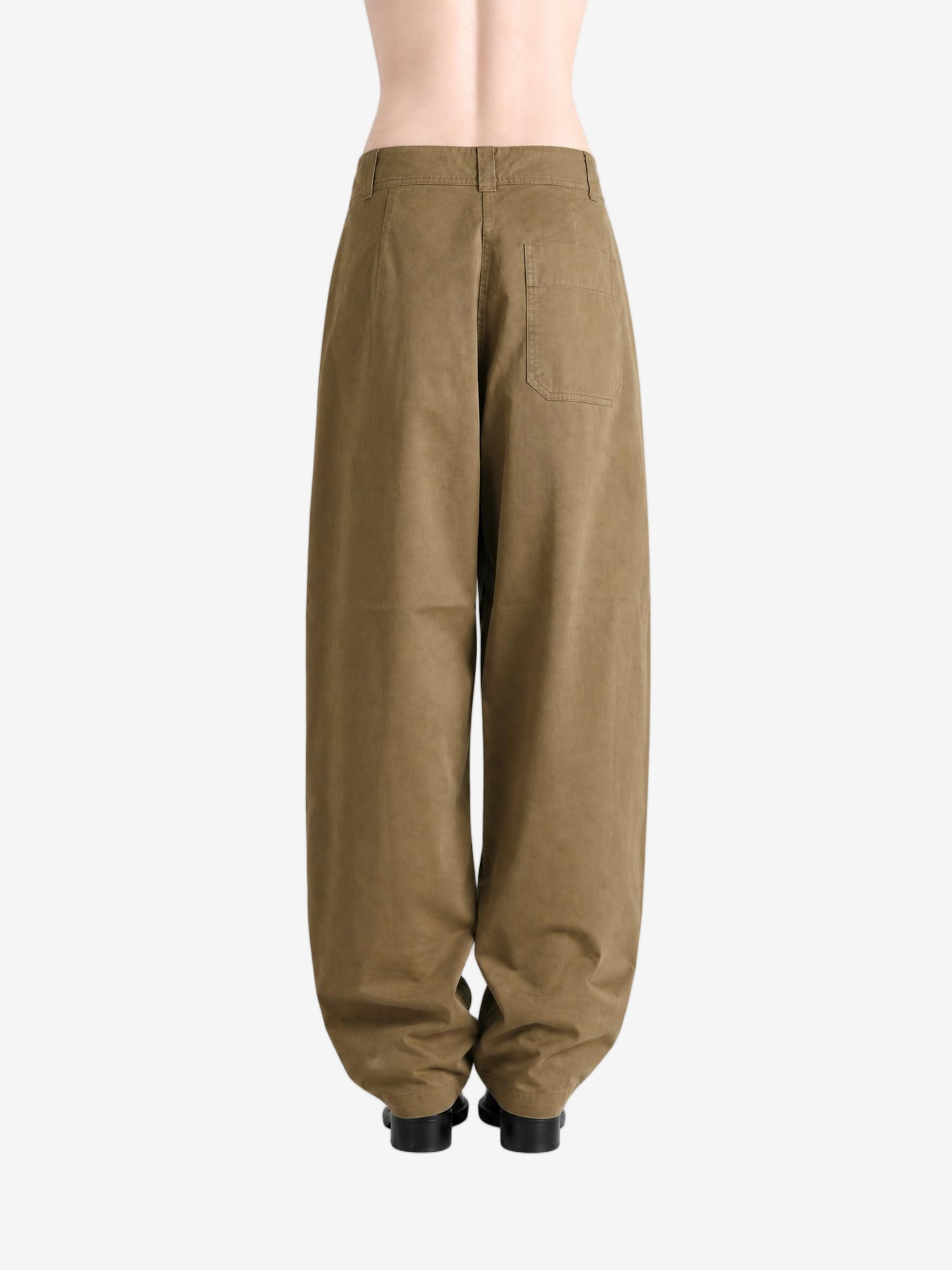 Brown pants, full body view