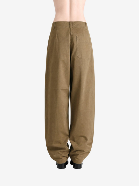 Brown pants, full body view