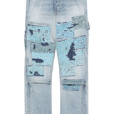Blue jeans, front view
