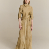 Tan pants,full body view