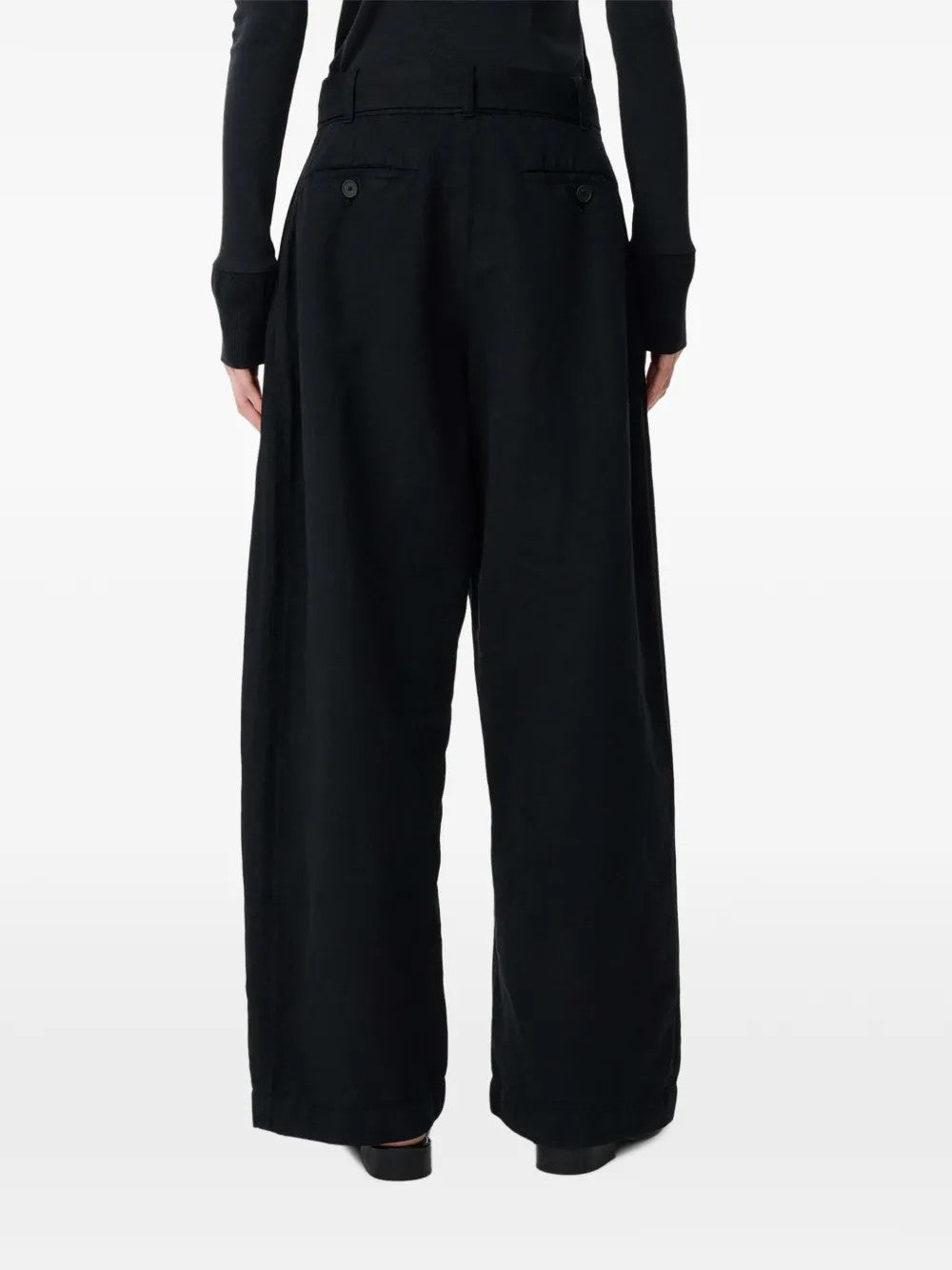 Black pants, full body view