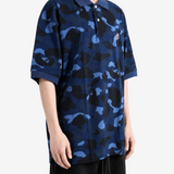 Navy t-shirt, full body view