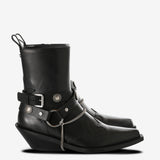 Black boots, front view