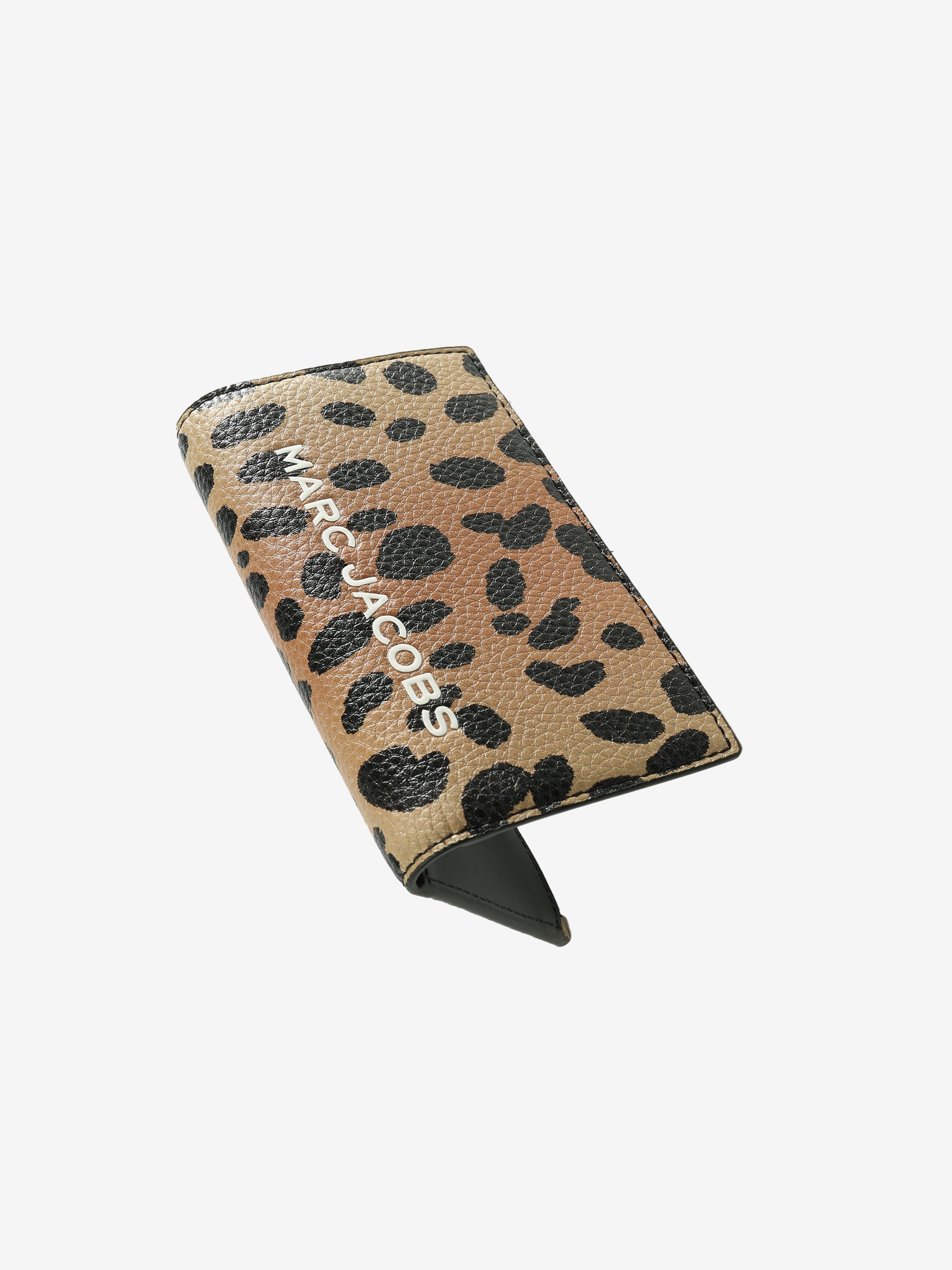 Close up of black wallet, showing texture of the Split Cow Leather fabric