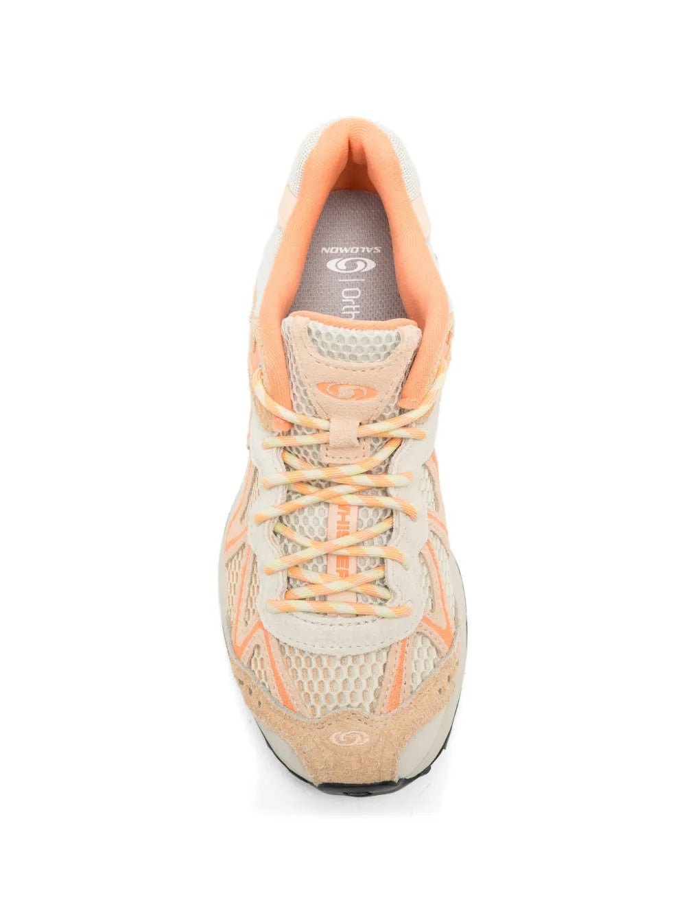 Orange sneaker, top view