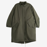 Green coat, front view