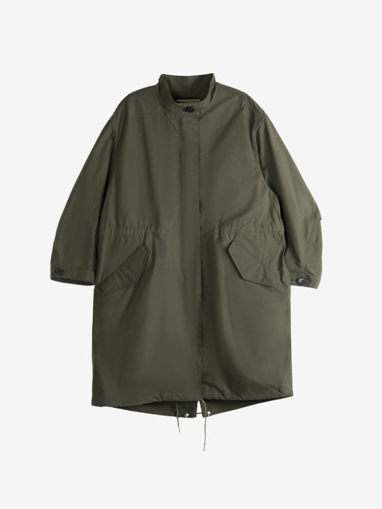 Green coat, front view