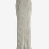 Green skirt, back view