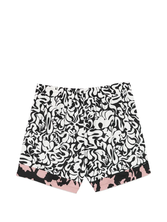 Black short, back view