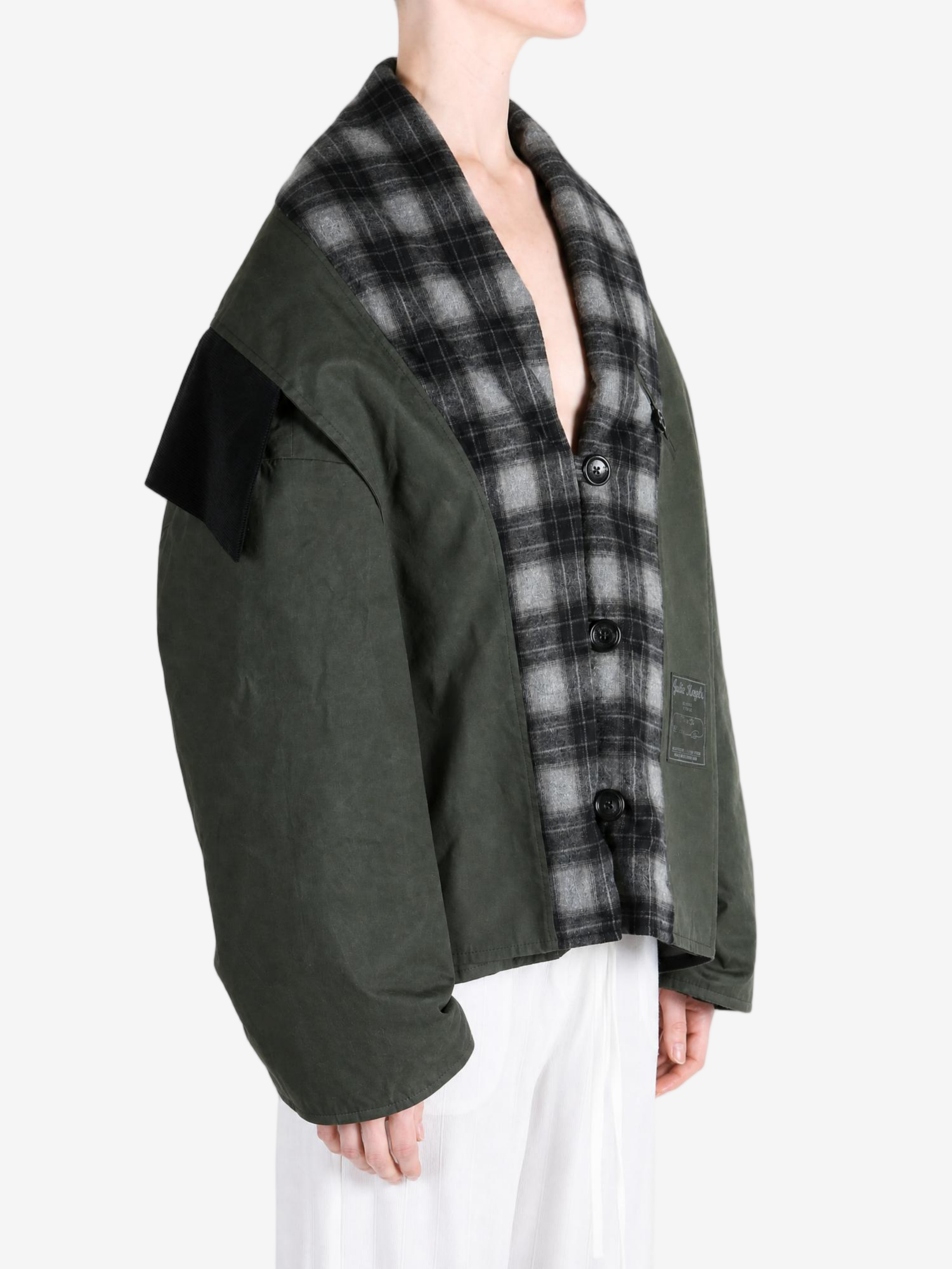 Green jacket, front view