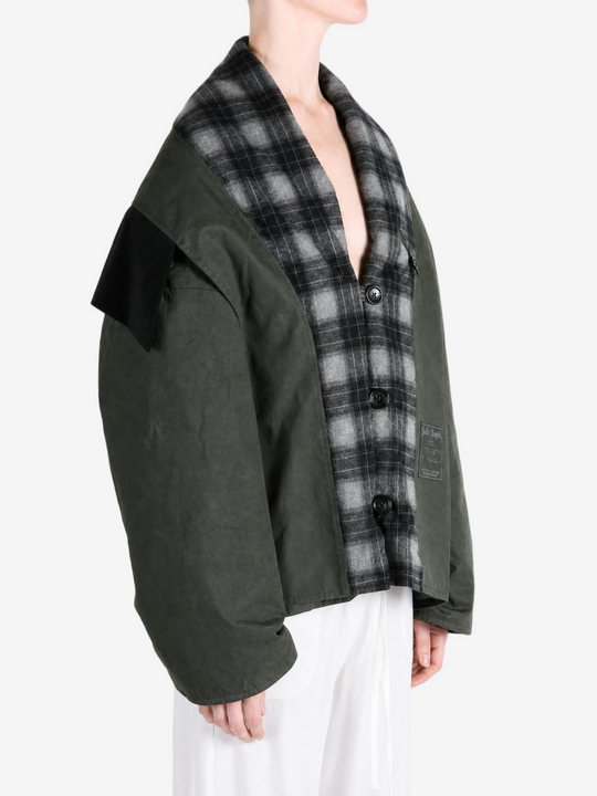 Green jacket, front view