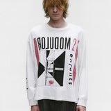 White t-shirt worn by a person, showing the shirt's fit