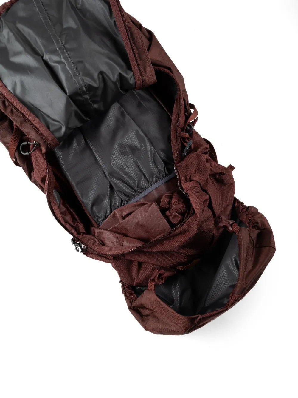 Burgundy bag, front view