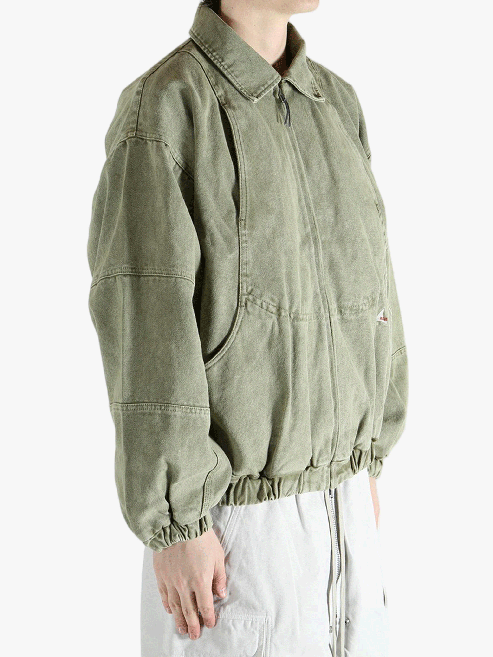 Green jacket, side view