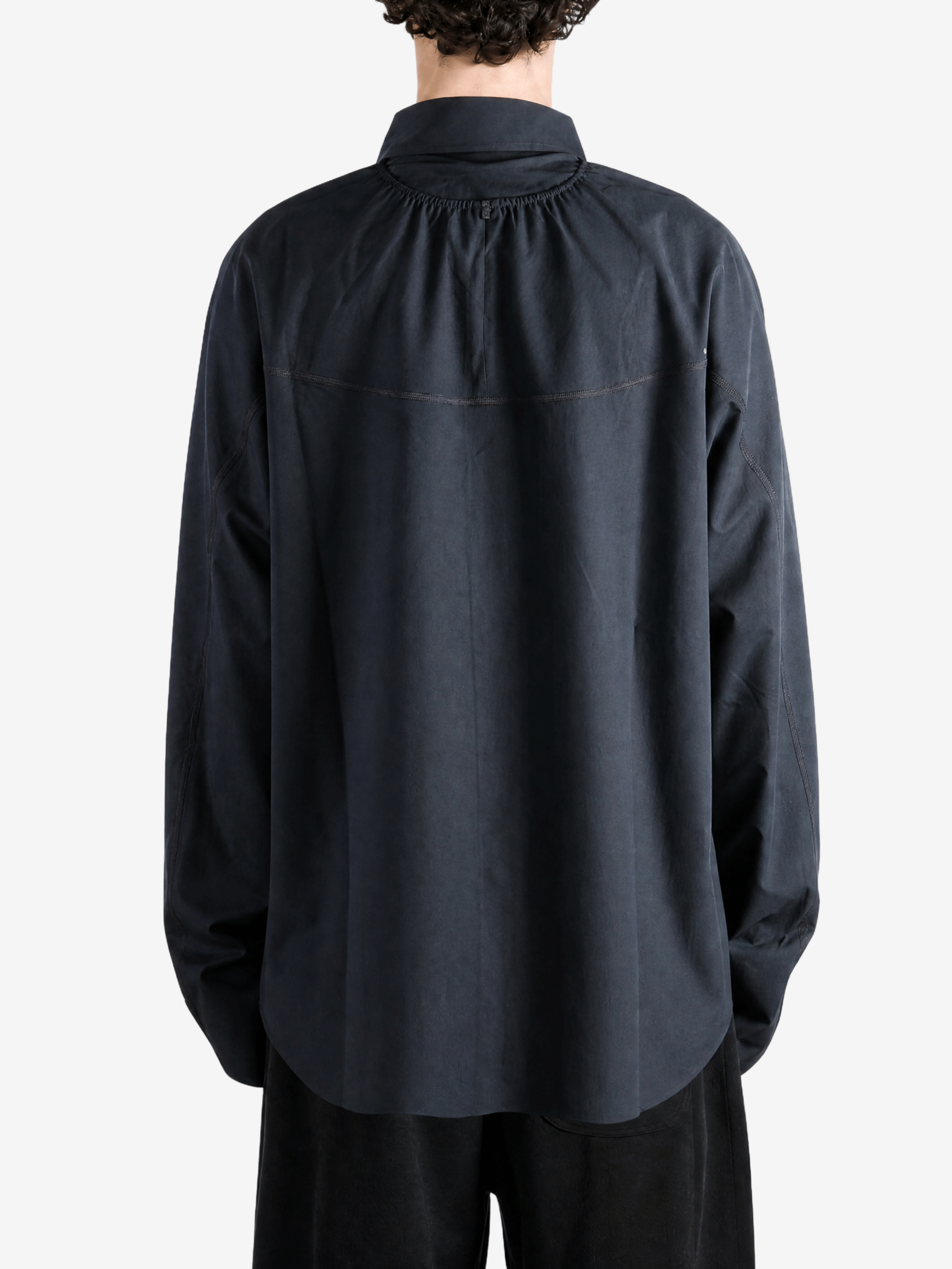 Black shirt, full body view