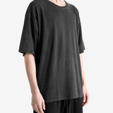 Black t-shirt, full body view