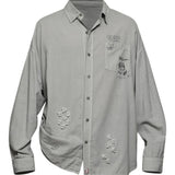 Grey shirts, front view